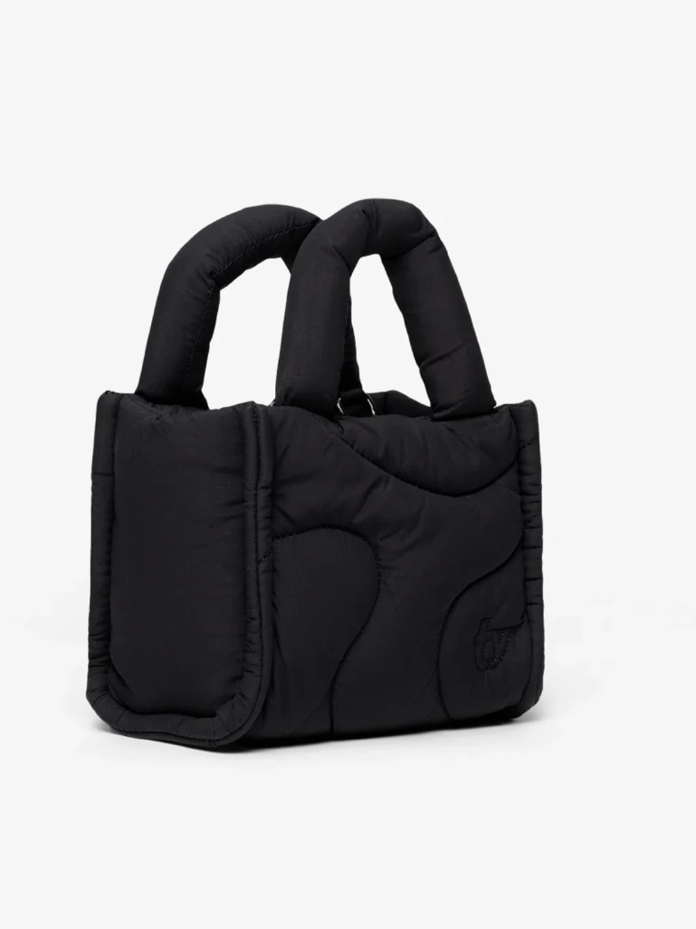 Thirty Years Quilted Puffer Mini Tote - Black